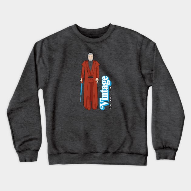 VINTAGE COLLECTOR - Old Ben (GREY HAIR) ACTION FIGURE Crewneck Sweatshirt by LeftCoast Graphics